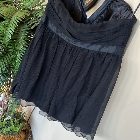 Brand New Express Silk Black V-Neck Swarovski Crystal Jeweled Party Top Dressy - Picture 11 of 16